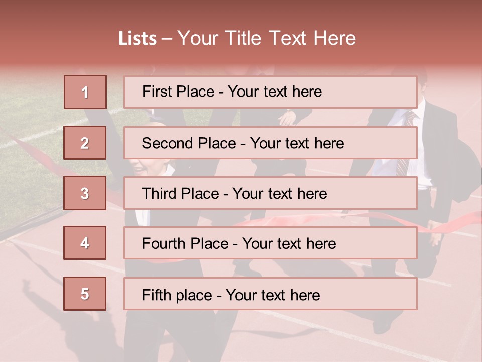 Crossing The Finish Line PowerPoint Template