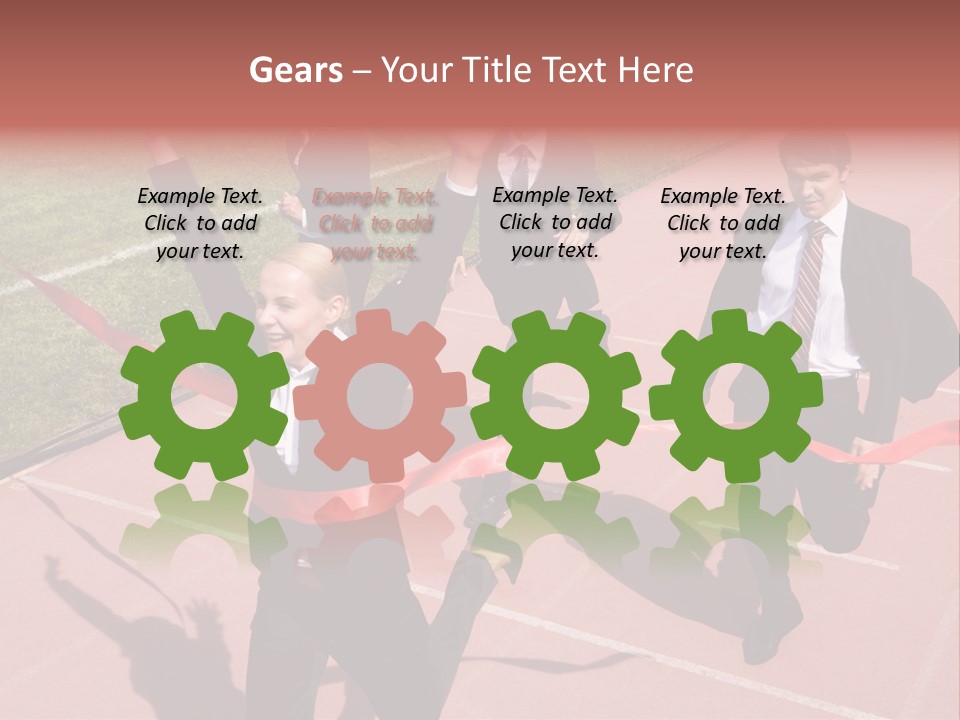 Crossing The Finish Line PowerPoint Template