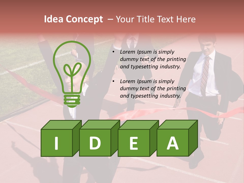 Crossing The Finish Line PowerPoint Template