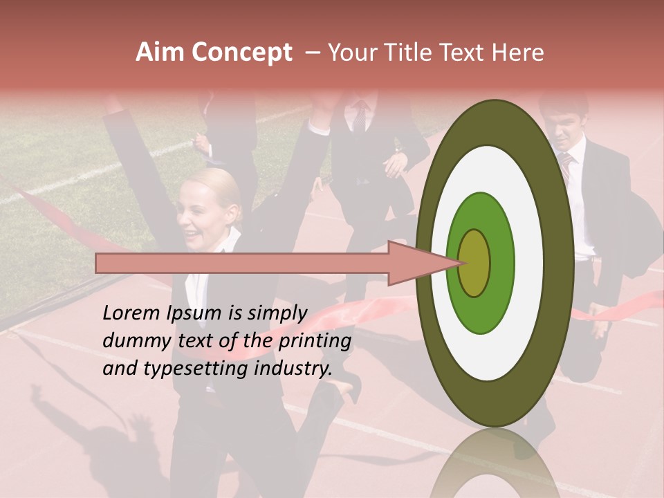 Crossing The Finish Line PowerPoint Template