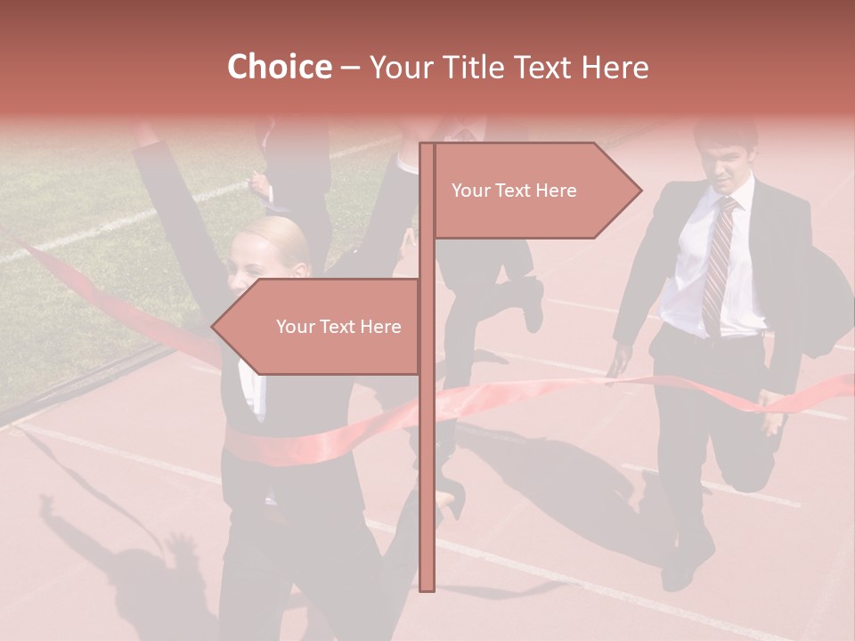 Crossing The Finish Line PowerPoint Template