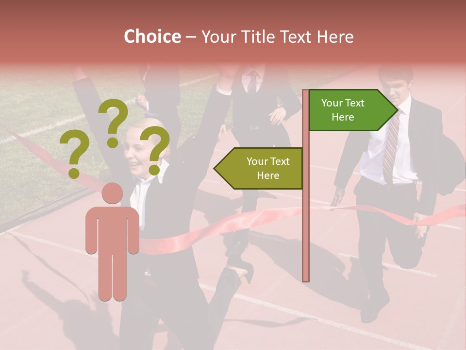 Crossing The Finish Line PowerPoint Template