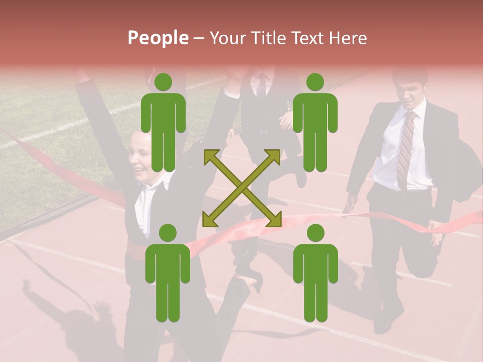 Crossing The Finish Line PowerPoint Template