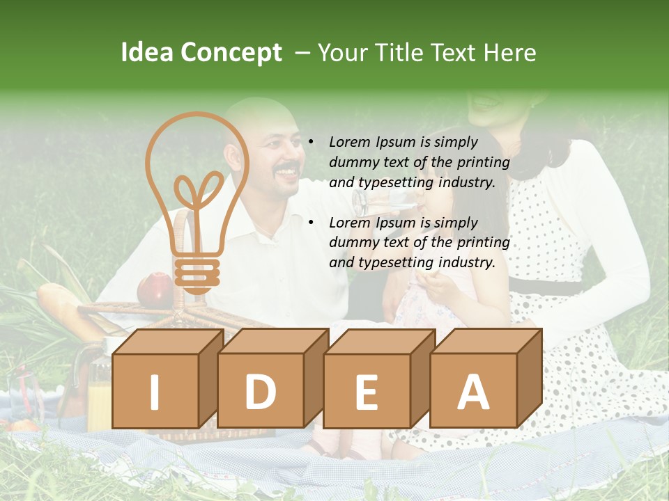 Dad Family Lawn PowerPoint Template