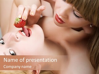 Gay Flirt Head PowerPoint Template