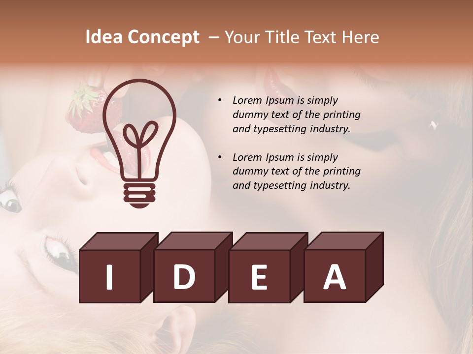 Gay Flirt Head PowerPoint Template