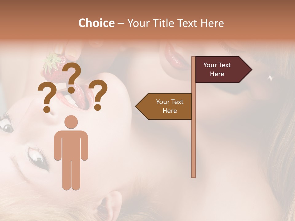 Gay Flirt Head PowerPoint Template