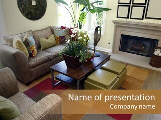 Home Decorating Ideas Living Room PowerPoint Template