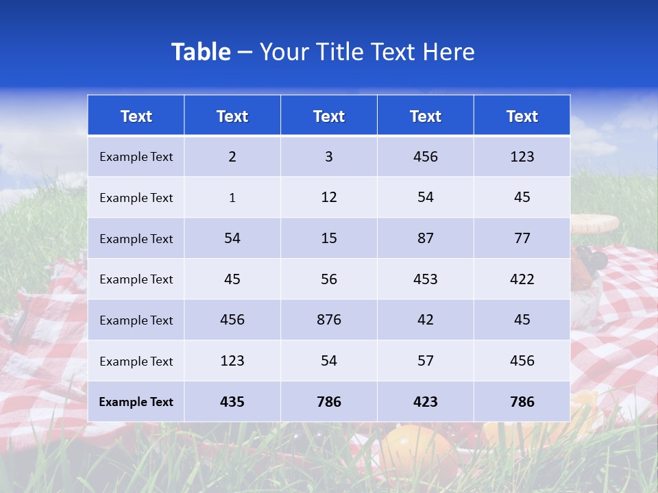 Summer Picnic PowerPoint Template