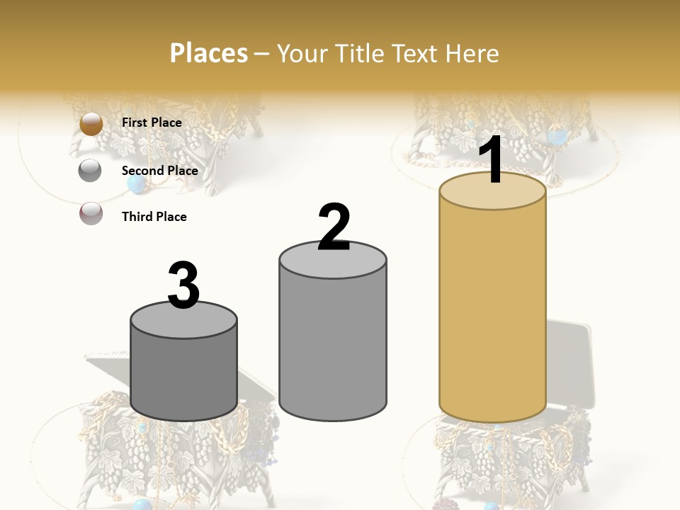 Golden Diamond Filling PowerPoint Template