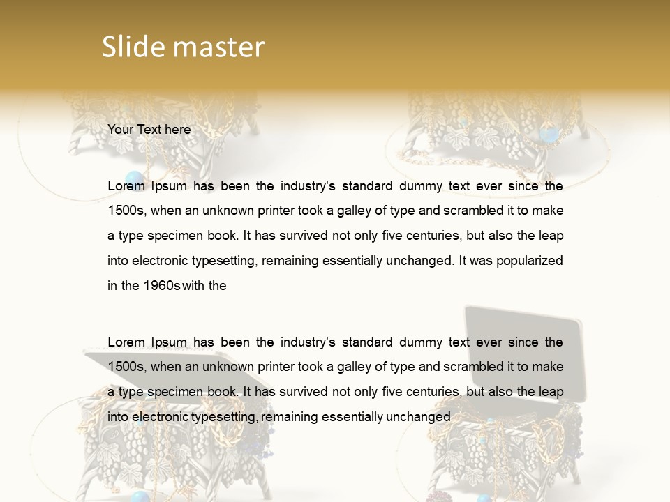 Golden Diamond Filling PowerPoint Template