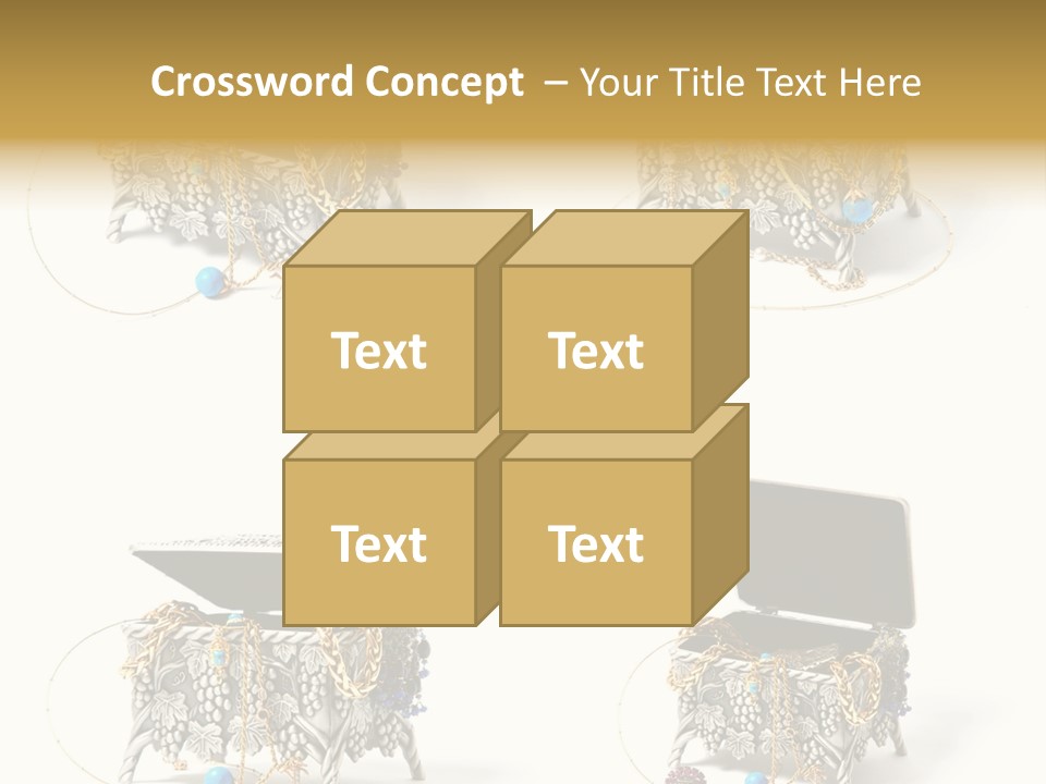 Golden Diamond Filling PowerPoint Template
