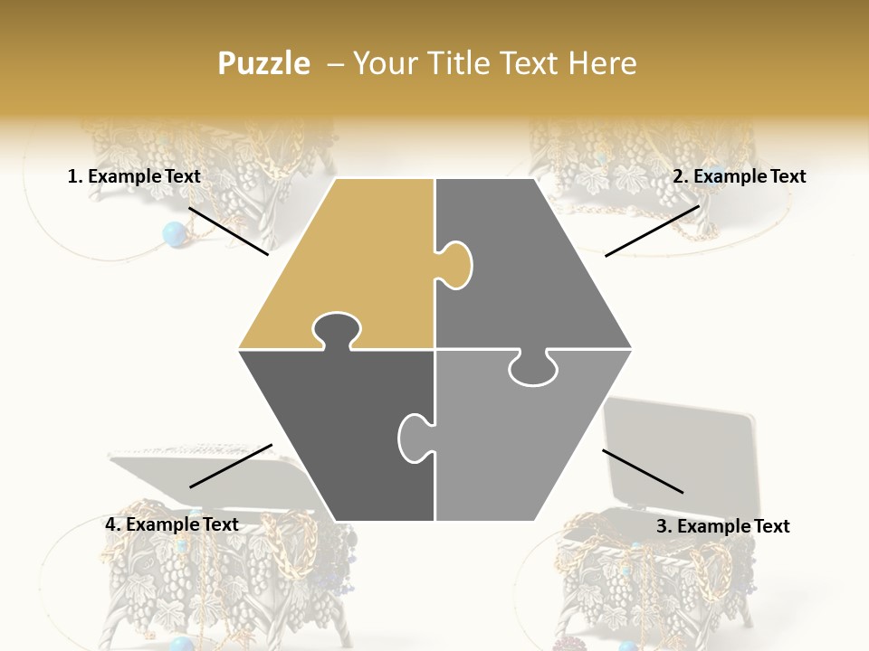 Golden Diamond Filling PowerPoint Template