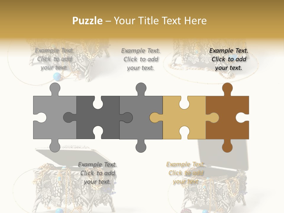 Golden Diamond Filling PowerPoint Template