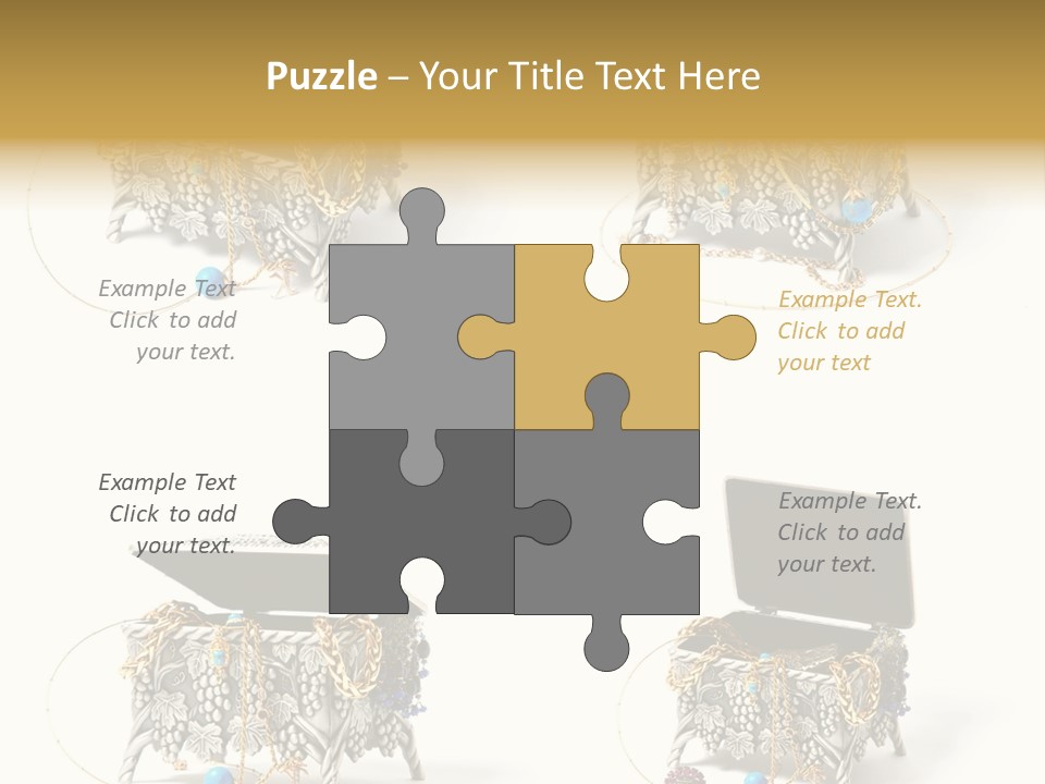 Golden Diamond Filling PowerPoint Template