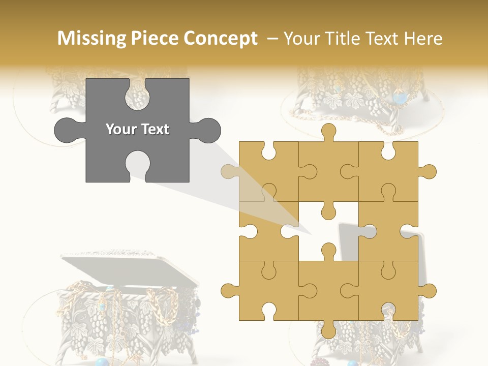 Golden Diamond Filling PowerPoint Template