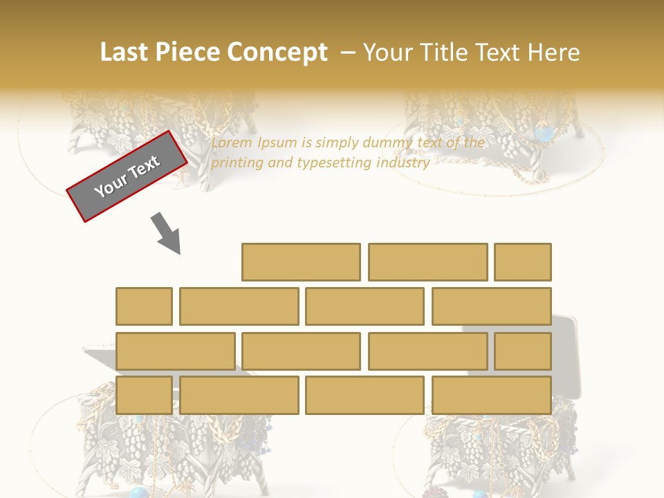 Golden Diamond Filling PowerPoint Template