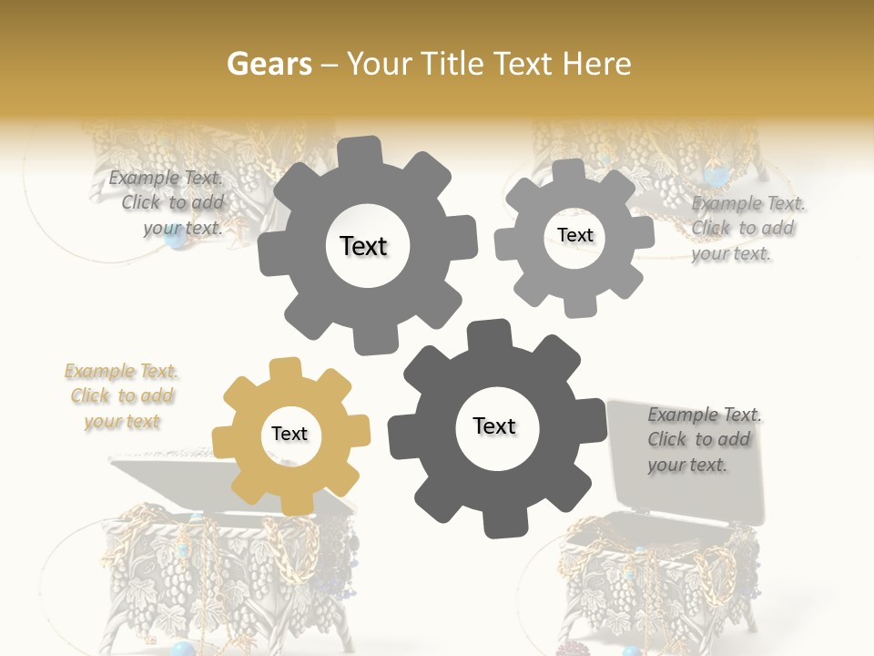 Golden Diamond Filling PowerPoint Template