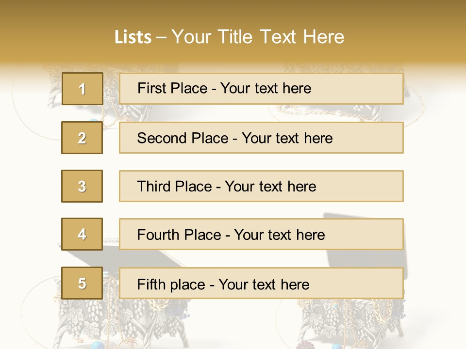 Golden Diamond Filling PowerPoint Template