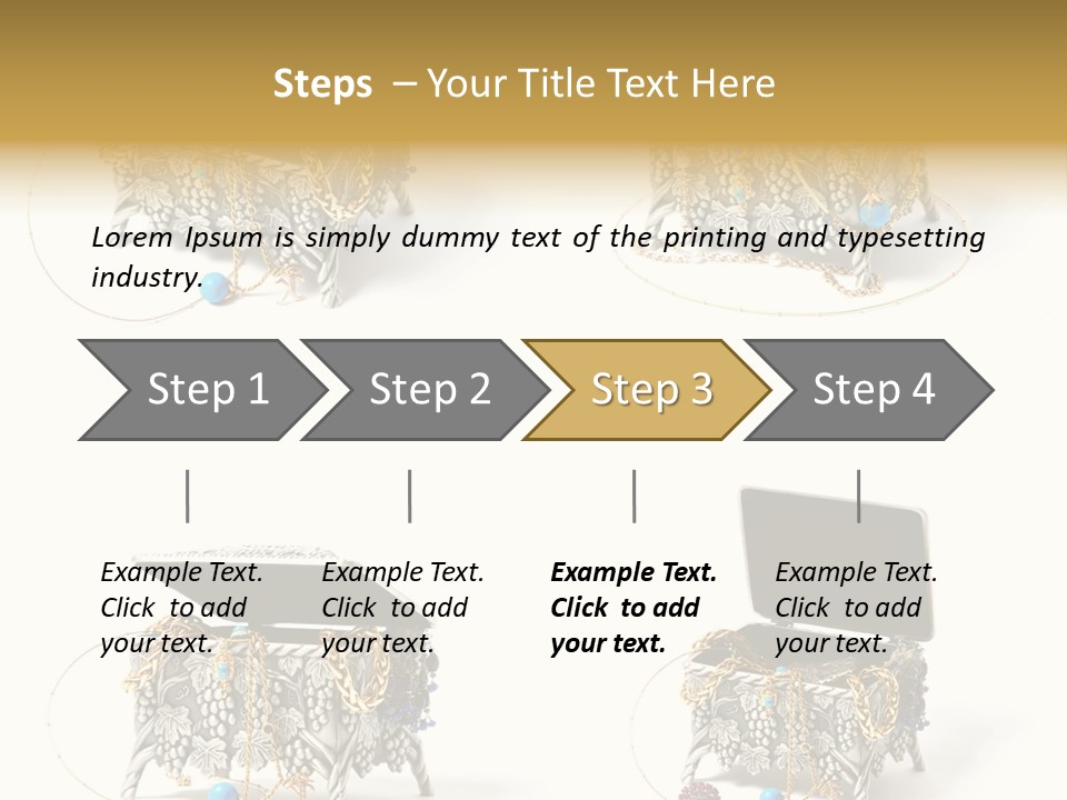 Golden Diamond Filling PowerPoint Template