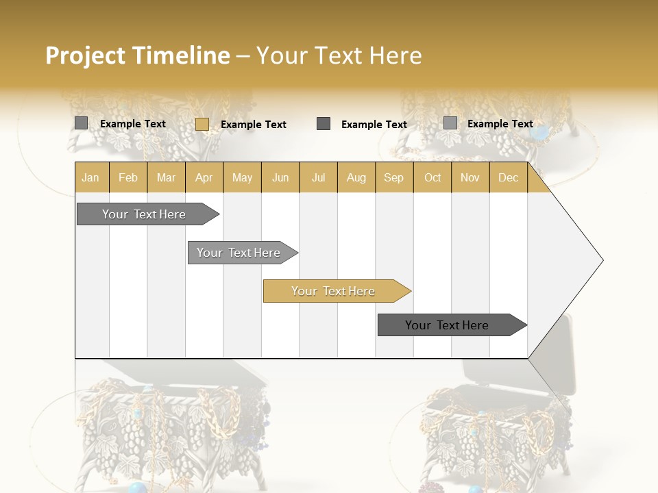 Golden Diamond Filling PowerPoint Template