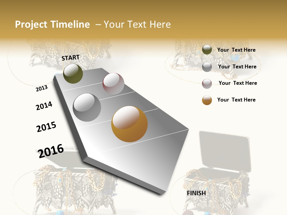 Golden Diamond Filling PowerPoint Template