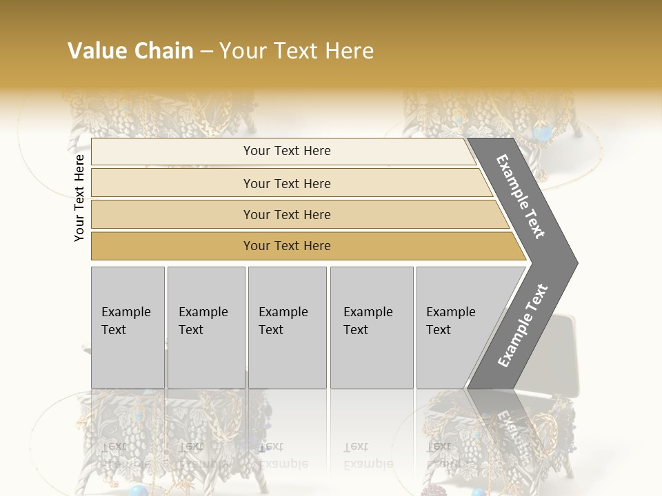Golden Diamond Filling PowerPoint Template
