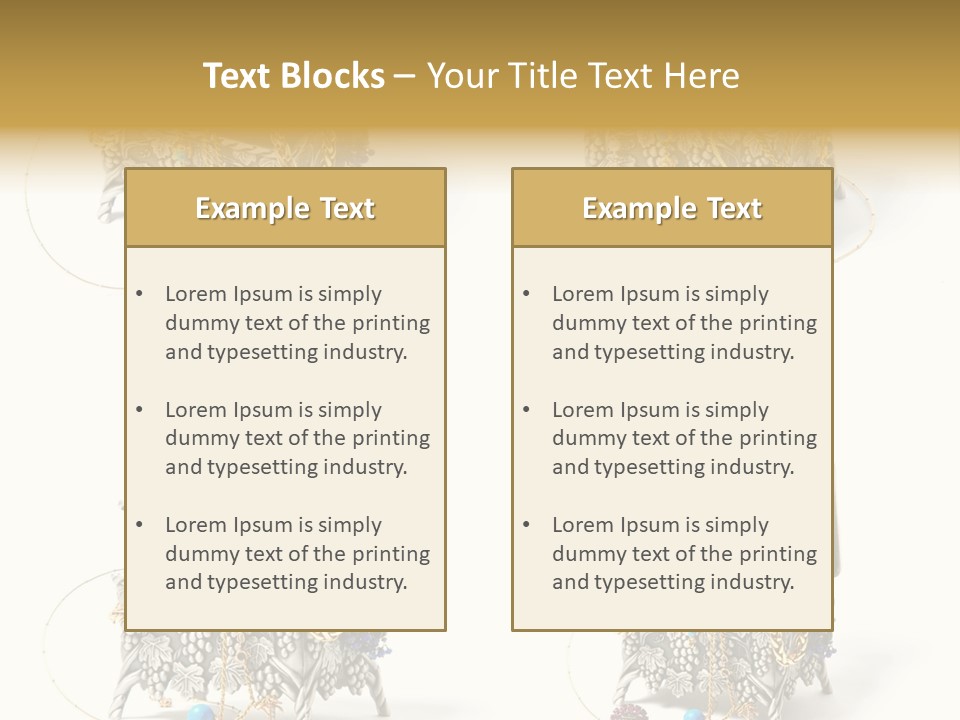Golden Diamond Filling PowerPoint Template