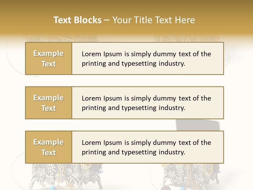 Golden Diamond Filling PowerPoint Template
