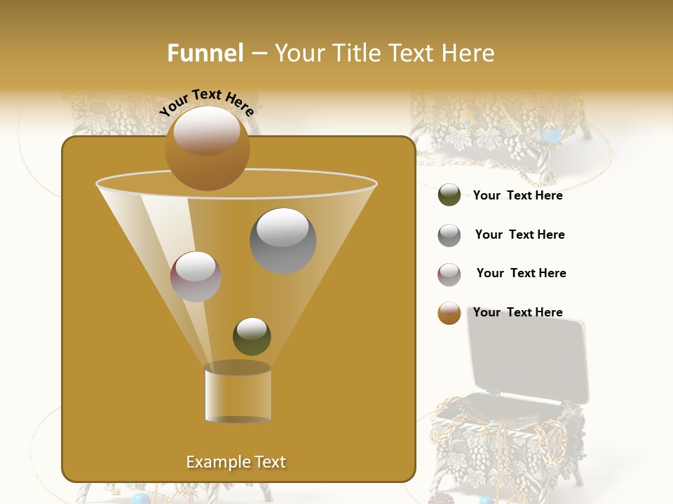 Golden Diamond Filling PowerPoint Template