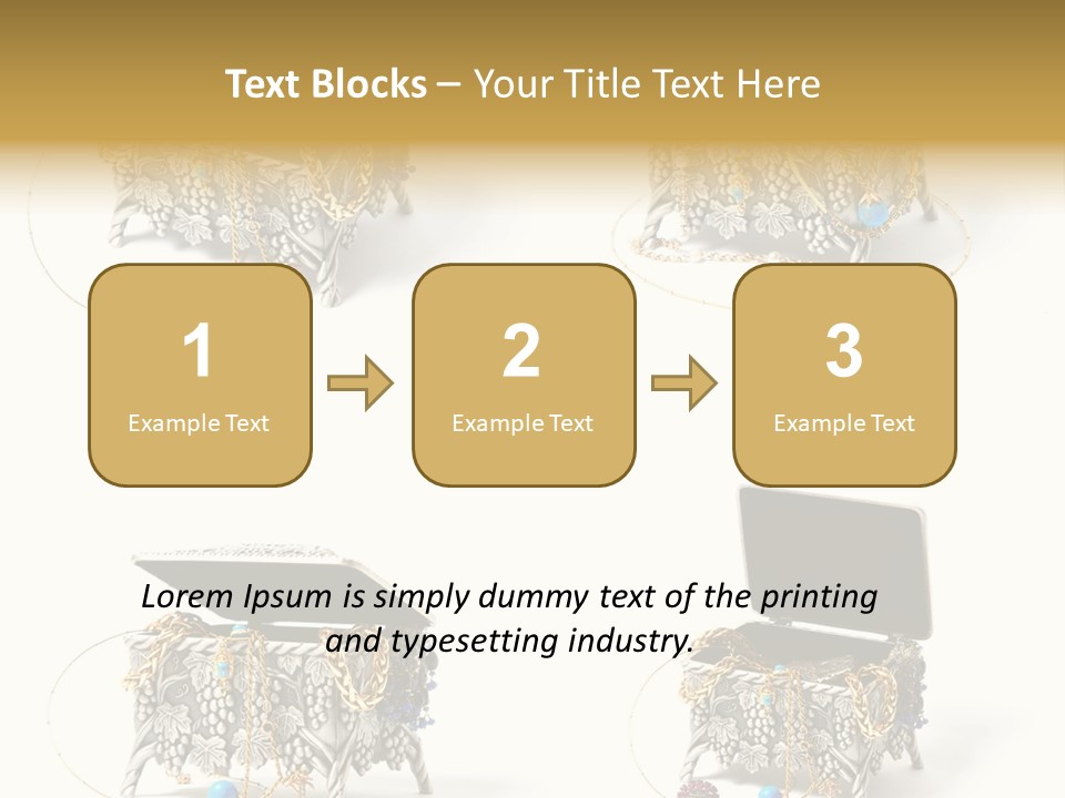 Golden Diamond Filling PowerPoint Template