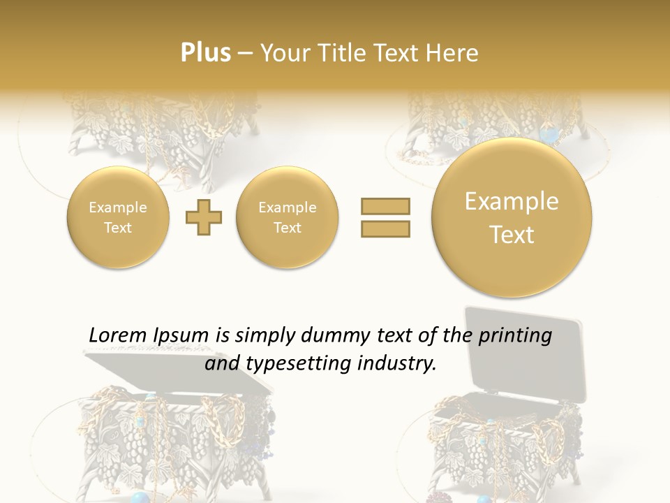 Golden Diamond Filling PowerPoint Template