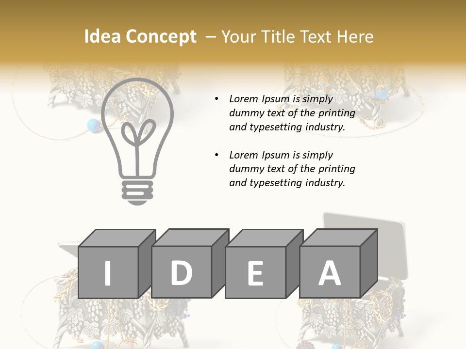 Golden Diamond Filling PowerPoint Template