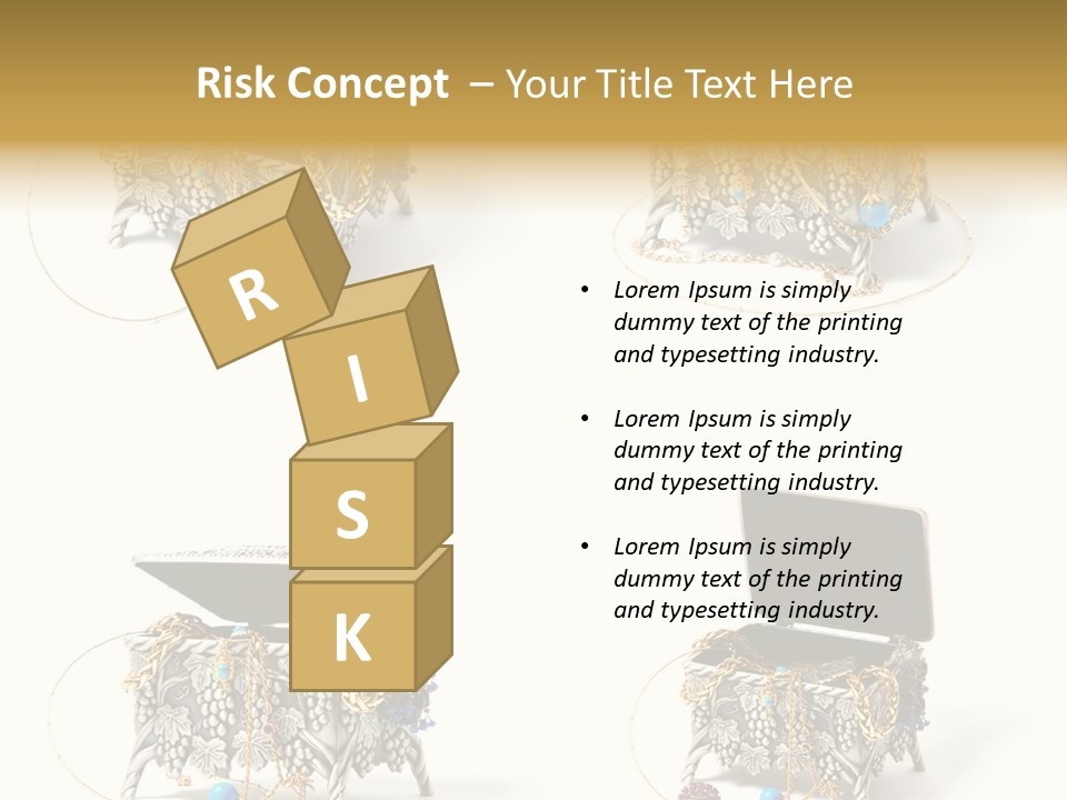 Golden Diamond Filling PowerPoint Template