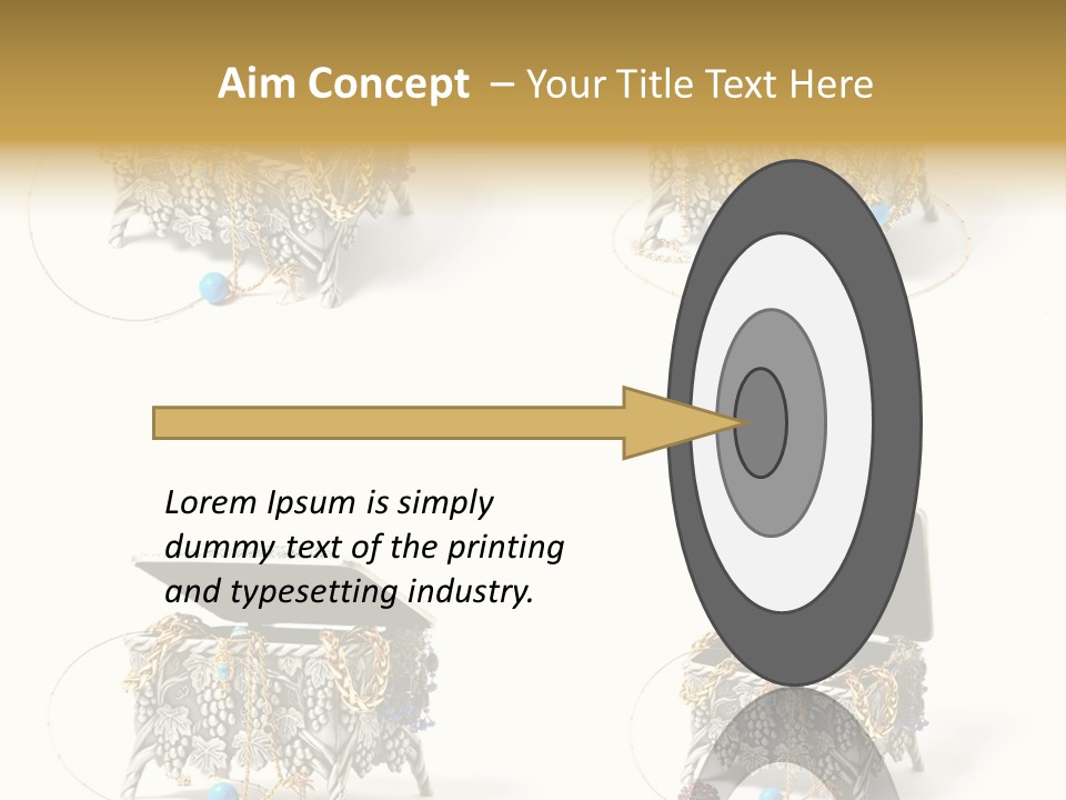 Golden Diamond Filling PowerPoint Template