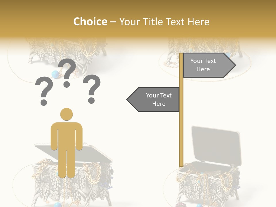 Golden Diamond Filling PowerPoint Template