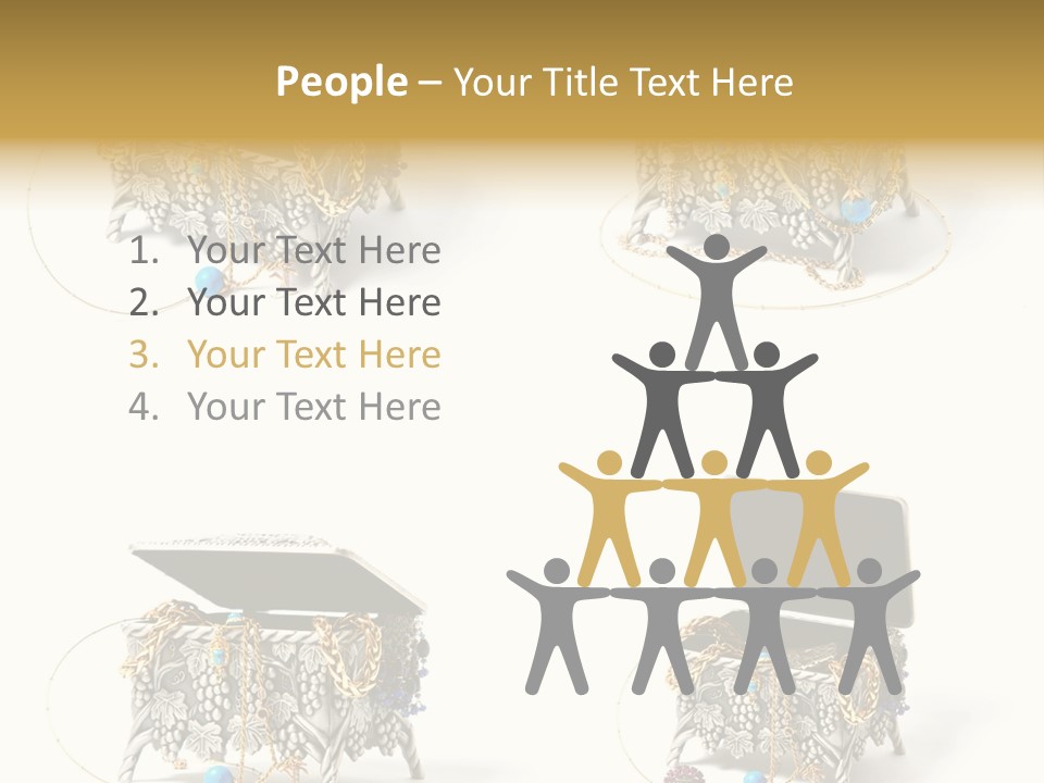 Golden Diamond Filling PowerPoint Template