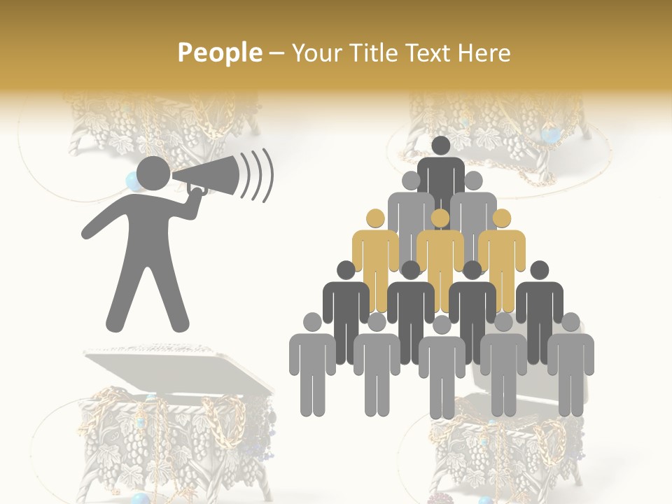 Golden Diamond Filling PowerPoint Template