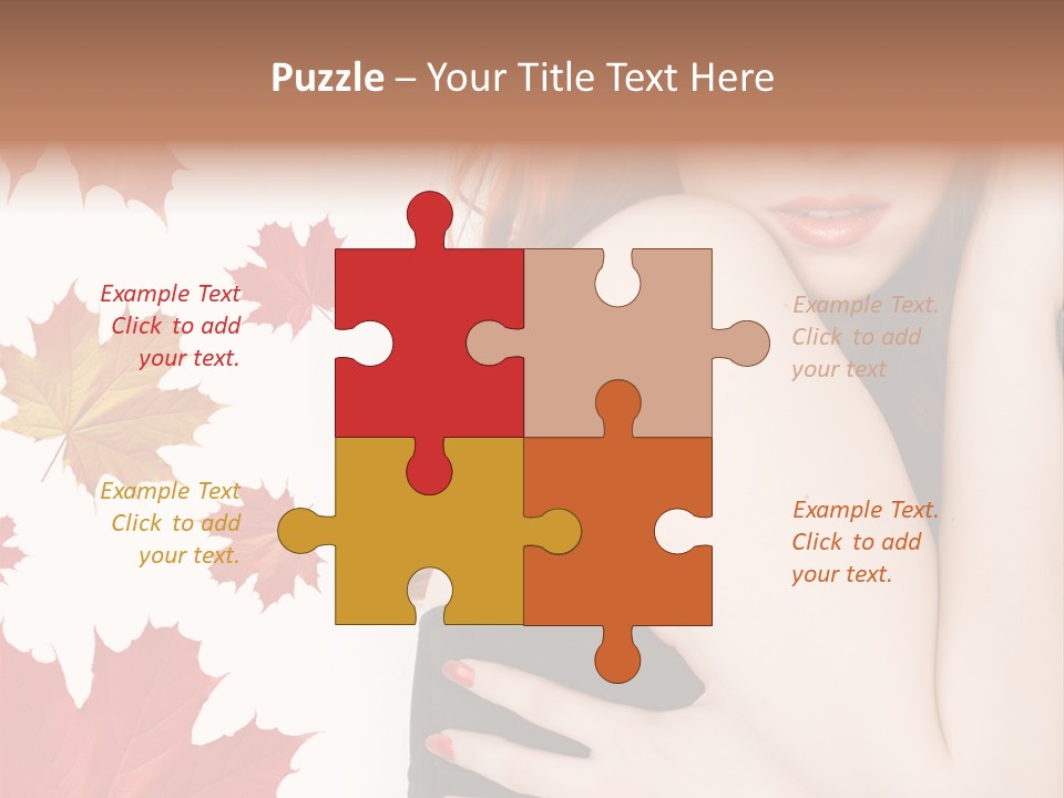 Woman With Red Hair PowerPoint Template