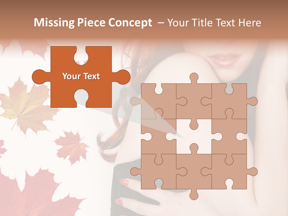 Woman With Red Hair PowerPoint Template