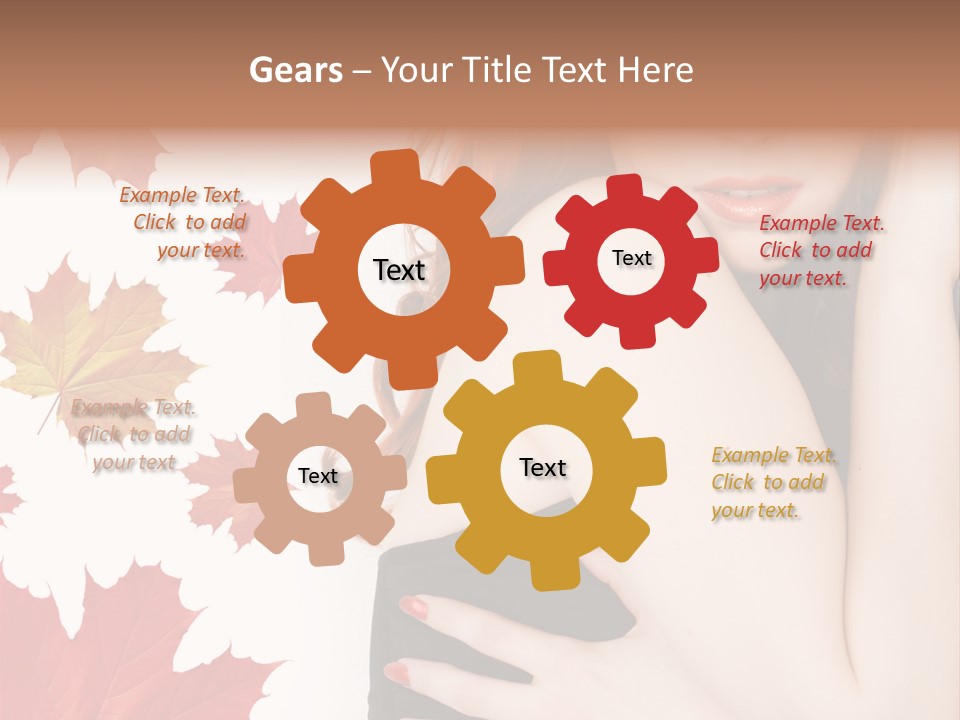 Woman With Red Hair PowerPoint Template