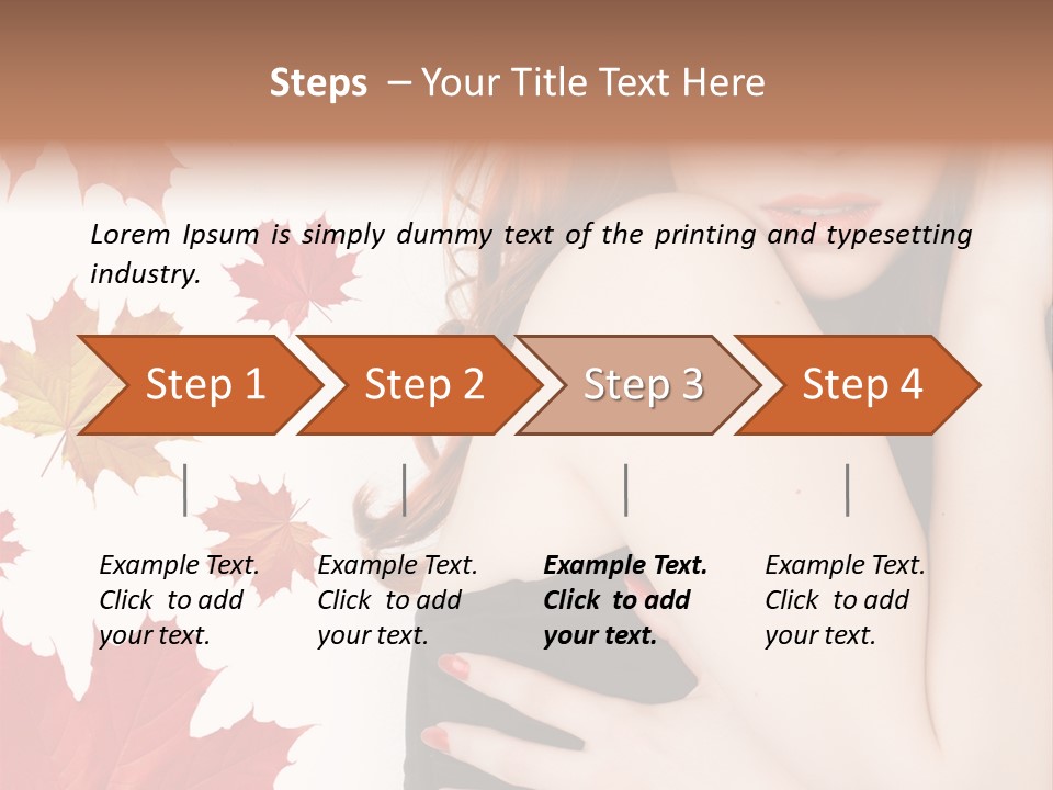 Woman With Red Hair PowerPoint Template