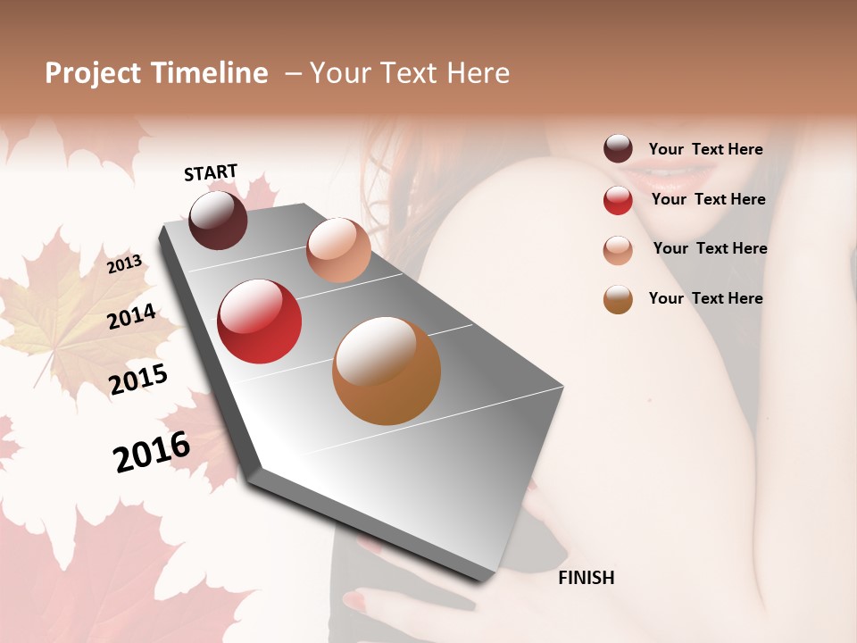 Woman With Red Hair PowerPoint Template