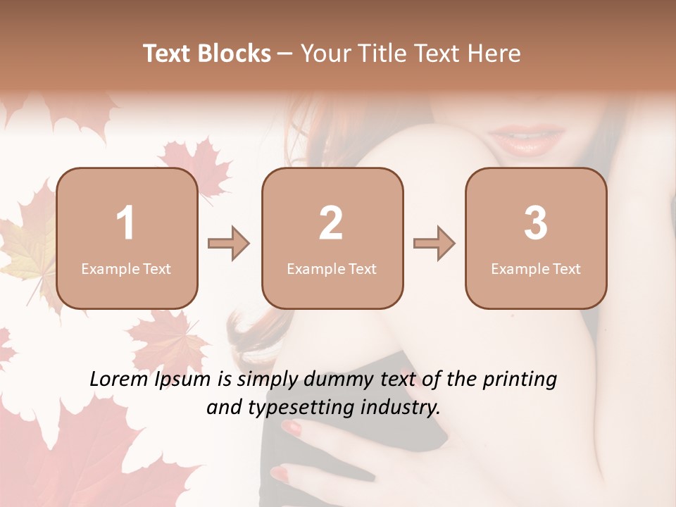 Woman With Red Hair PowerPoint Template