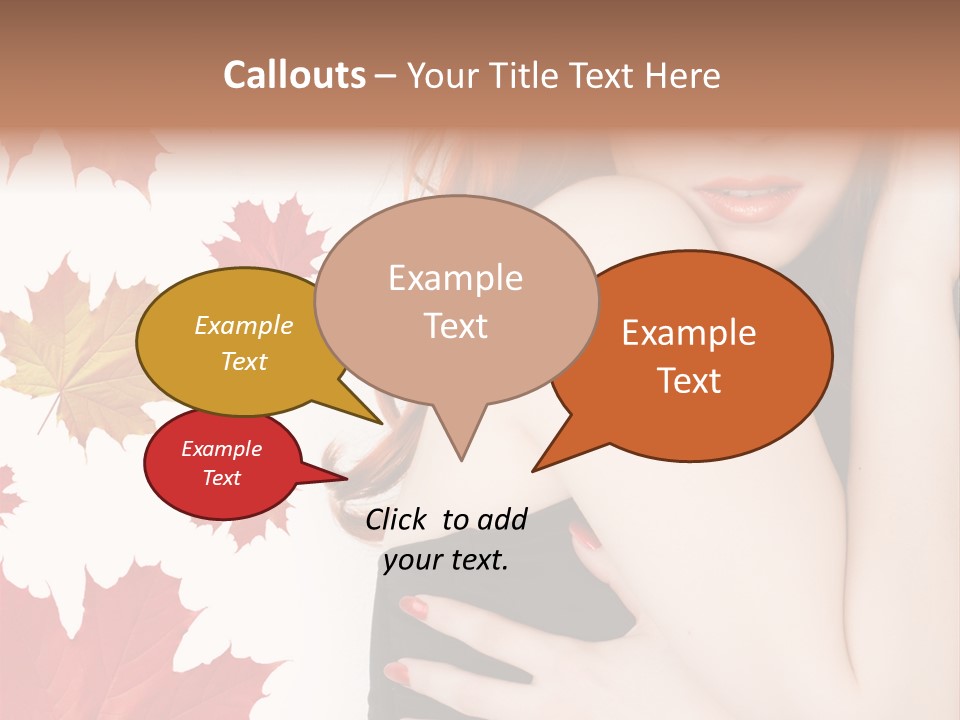 Woman With Red Hair PowerPoint Template