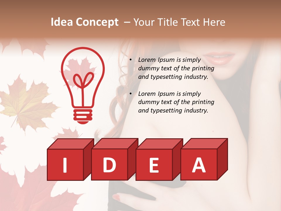 Woman With Red Hair PowerPoint Template