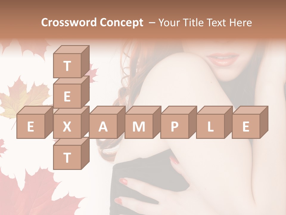 Woman With Red Hair PowerPoint Template