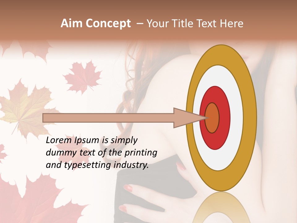 Woman With Red Hair PowerPoint Template