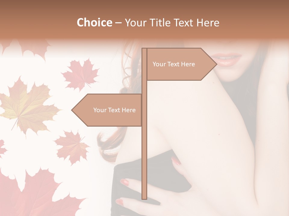 Woman With Red Hair PowerPoint Template