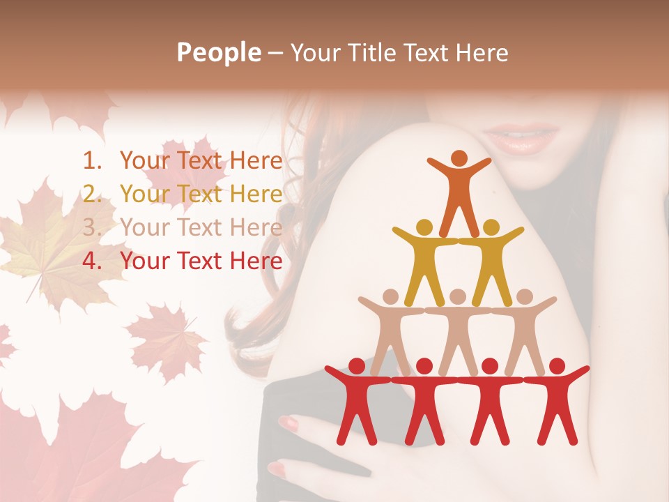 Woman With Red Hair PowerPoint Template